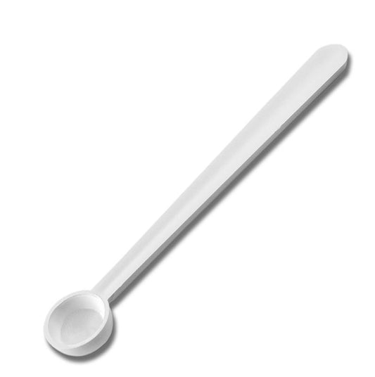 Messlöffel zur einfachen Dosierung von Stevia-Süßstoff, 0,10ml Volumen, weißer Kunststoff, 10 Stück
