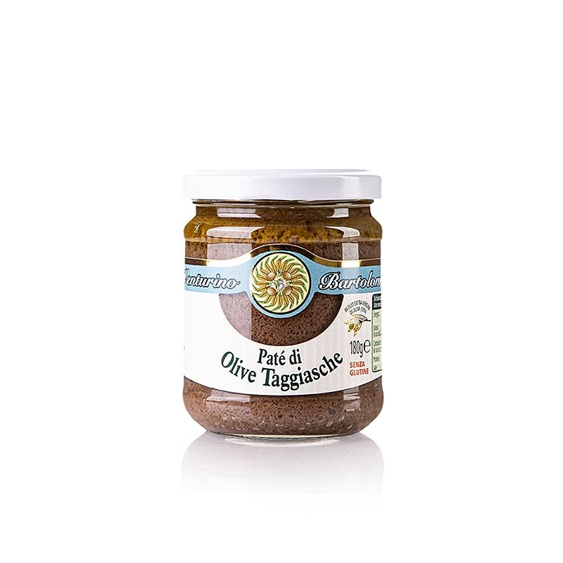 Oliven - Paste - Tapenade, schwarz, aus Taggiasca - Oliven, Venturino, 180 g | Eingelegtes, Eingemachtes, Antipasti | thungourmet