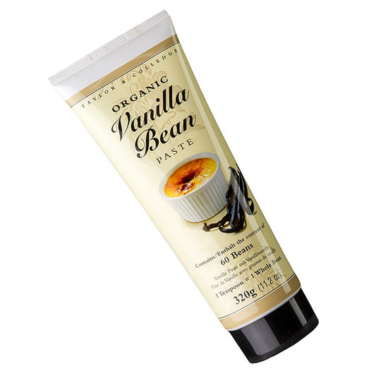 Bourbon-Vanille Extrakt-Paste, mit Stippen, Taylor & Colledge, BIO, 320 g - hochwertige Vanillepaste für die moderne Gourmet-Küche, hergestellt aus 100%igem Bourbon-Vanilleschoten-Extrakt