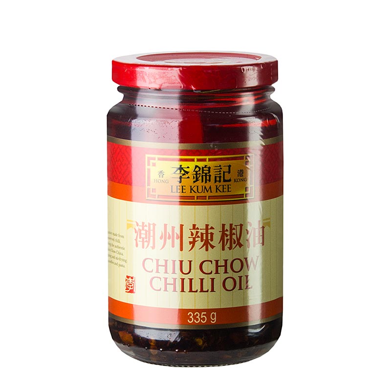 Chiliöl Chiu Chow, mit Sojasauce und Knoblauch abgeschmeckt, Lee Kum Kee, 335 g - Würziges Chili-Öl in handlicher 335-Gramm-Packung, ideal zum Verfeinern von asiatischen Gerichten, Pfannengerichten, Marinaden und Dips
