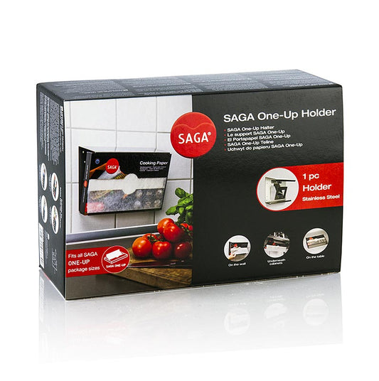 Saga One-Up Support, pour distributeur Saga, en acier inoxydable, magnétique, 1 pc