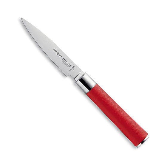 Hochwertiges 9 cm langes Officemesser aus der Serie Red Spirit von DICK, perfekt für präzises Schneiden in der Küche Hergestellt aus langlebigem Edelstahl mit ergonomisch geformtem Griff für bequemen Halt Ideal zum Schneiden von Gemüse, Kräutern und empfindlichen Zutaten, unverzichtbares Werkzeug für Hobby- und Profiköche Leicht zu reinigen und zu pflegen, unübertroffene Qualität von DICK