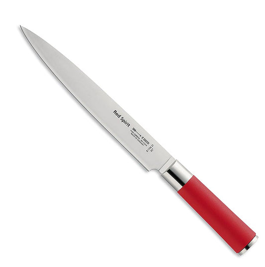 Tranchiermesser Serie Red Spirit von DICK, 21cm lang, mit rotem Griff und scharfer Klinge