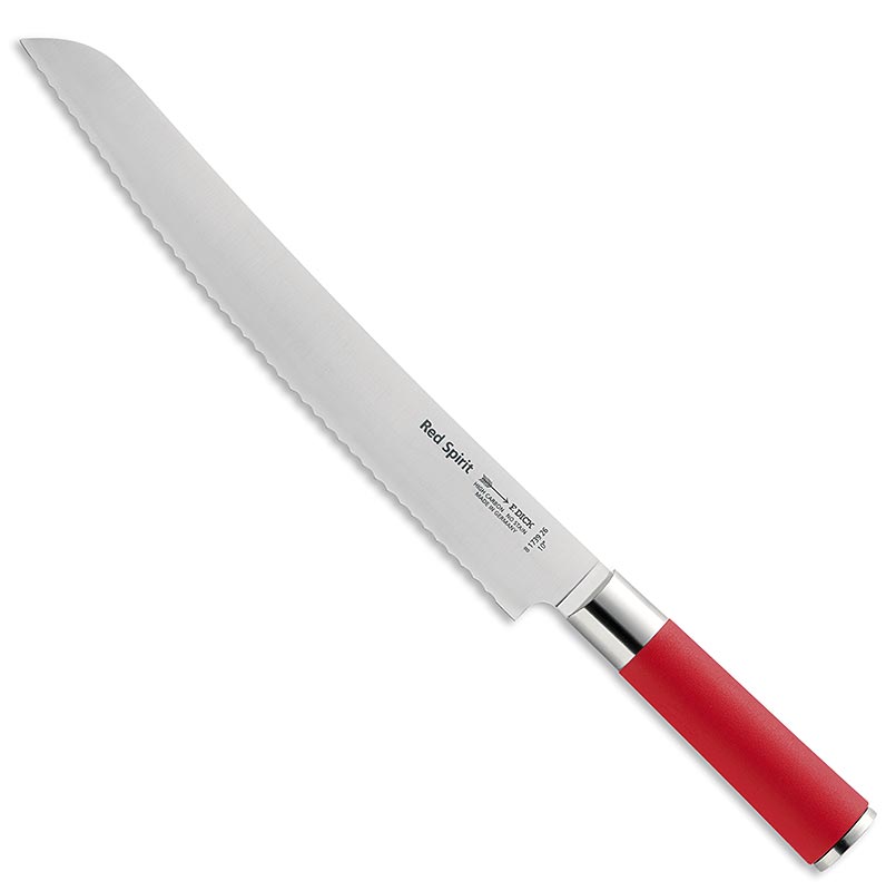 Brotmesser der Serie Red Spirit von DICK, 26 cm, asiatische Handwerkskunst, Wellenschliff, modernste Fertigungstechnologie, roter Griff, besonders gut in der Hand, ideal für Krustiges und Brot