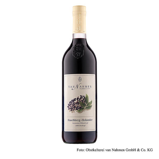 van Nahmen  Jus de sureau Haschberg, 100 % pur jus, BIO, 750 ml