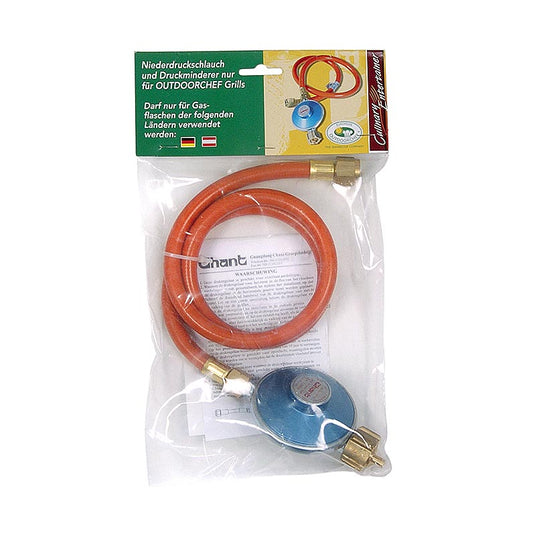 Accessori Outdoorchef - Tubo del gas e regolatore di pressione, barbecue a gas dal 2011, 90 cm/50 mbr, 1 pz.