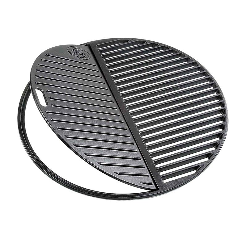 Gusseisenrost für Outdoorchef-Grills, ø 45cm, 2-teilig, mit klappbarer Seite für schmalere Lebensmittel