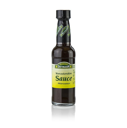Worcestershire Sauce, Feinkost Dittmann, 100 ml - Verleiht Fleisch, Fisch, Suppen und Salaten eine raffinierte Note