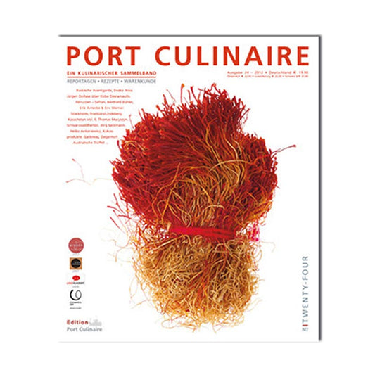 Das Bild zeigt die 24 Ausgabe des Gourmet-Magazins Port Culinaire mit inspirierenden Rezepten, kulinarischen Geschichten und Spitzenköchen-Interviews für Gastronomieprofis und Hobbyköche