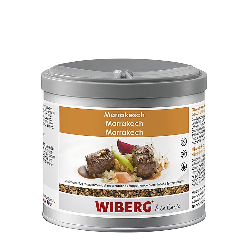 Gewürzmischung Wiberg Marrakesch Style mit gerösteten Gewürzen, 260 g - aromatische Würze für exotische Gerichte und orientalische Küche