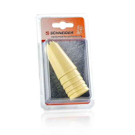 Spritzbeutel-Tüllen Set, sternformig, aus Kunststoff, 6 tlg - 6-teiliges Set für kreative Backprojekte zu Hause, mit verschiedenen Auslassgrößen Hergestellt aus hochwertigem, langlebigem Kunststoff, leicht zu reinigen und wiederverwendbar