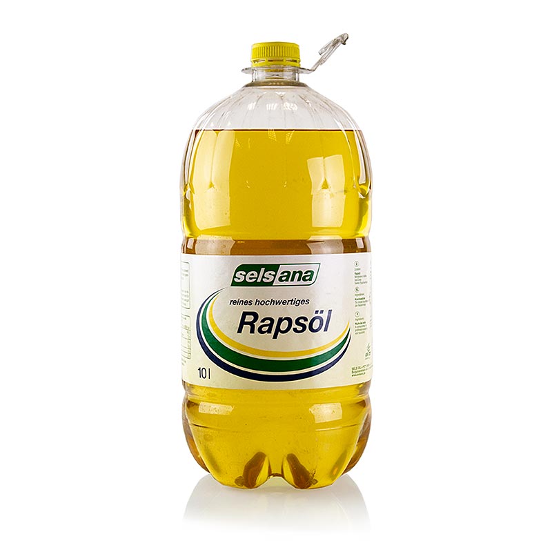 Großer 10-Liter-Kanister mit Rapsöl (Pflanzenöl) der Marke Selsana