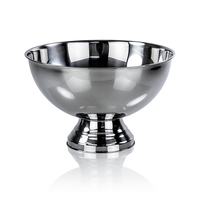 Champagnerschale Elegance (Sektbowle) für 3-4 Flaschen, Edelstahl, 1 St - Rostfreie Edelstahl Champagnerschale mit mattem Innenbereich und polierter Oberfläche, 39 cm Durchmesser am oberen Rand