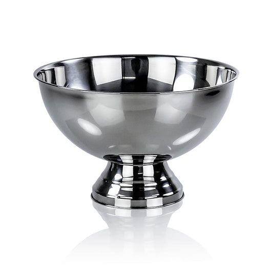 Champagnerschale Elegance (Sektbowle) für 3-4 Flaschen, Edelstahl, 1 St - Rostfreie Edelstahl Champagnerschale mit mattem Innenbereich und polierter Oberfläche, 39 cm Durchmesser am oberen Rand