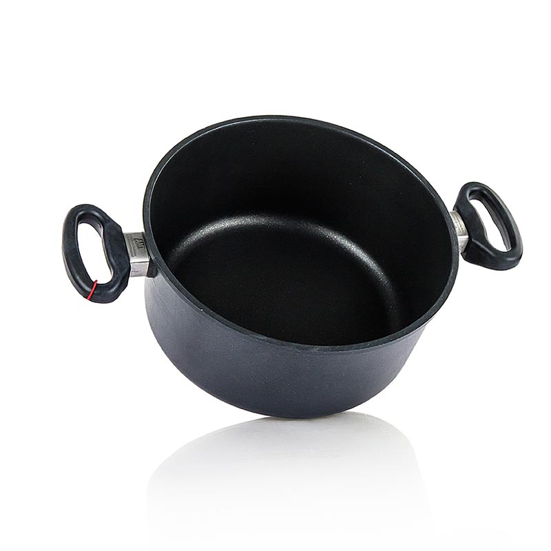 AMT Gastroguss, Bratentopf, Induktion, ø 24cm, 10cm hoch, 1 St - Hochwertiger Induktions-Bratentopf mit Plasma-Beschichtung und 8-9mm Thermoboden Hergestellt in Deutschland im Kokillen-Handguss-Verfahren, mit 3-Schichten-Oberflächenversiegelung und funktionellen ergonomischen Griffen Backofenfest bis 260°C Geeignet für Ceran-, Gas- und Elektroherde