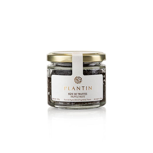 Trüffel-Paste, schwarz, aus Asiatrüffel, Plantin, 120 g - Verwendung als Würze für Risotto, Tagliatelle, Crépes, Eier und Filets durch Zugabe von geschmolzener Butter