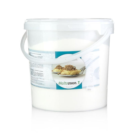 Maltozoon T, Tapiokamaltodextrin, Biozoon, 1 kg - Hochfettabsorbierendes Produkt zur Herstellung von hauchfeinem Puder mit Geschmack und zum Entfetten von Suppen und Soßen, ideal für die Herstellung von Schoko-Nougat-Pulver als Topping für Desserts und herzhafte Speisen