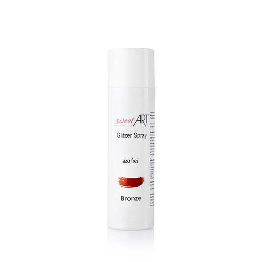 Glitzer Spray, bronze glänzend, Sweet Art, 250 ml - für glänzende Oberflächeneffekte auf Zucker, Schokolade und Beeren geeignet