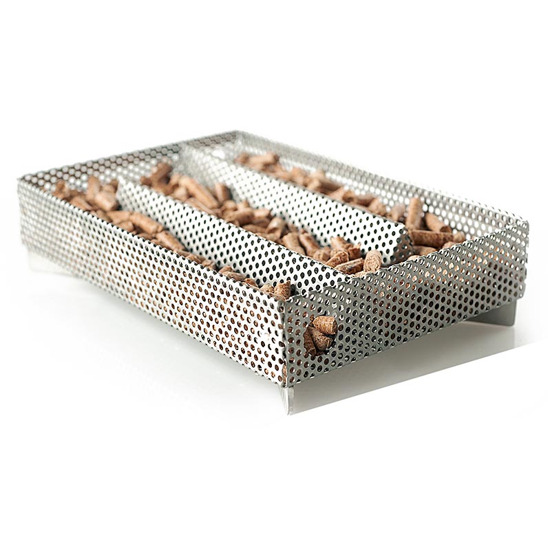 A-Maze-N Einsatz zum Smokern mit Pellets, rechteckig, strapazierfähiges Material, 20,5x14x5cm, für Räucheröfen, Hobbykoch, Räucherhandwerk