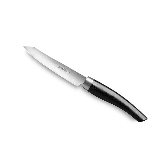 Nesmuk Soul 30 Office-/Schälmesser, 90mm, mit Edelstahlzwinge und Griff aus schwarzem Micarta, 1 Stück - hochwertiges Küchenmesser für präzises Schneiden und Schälen