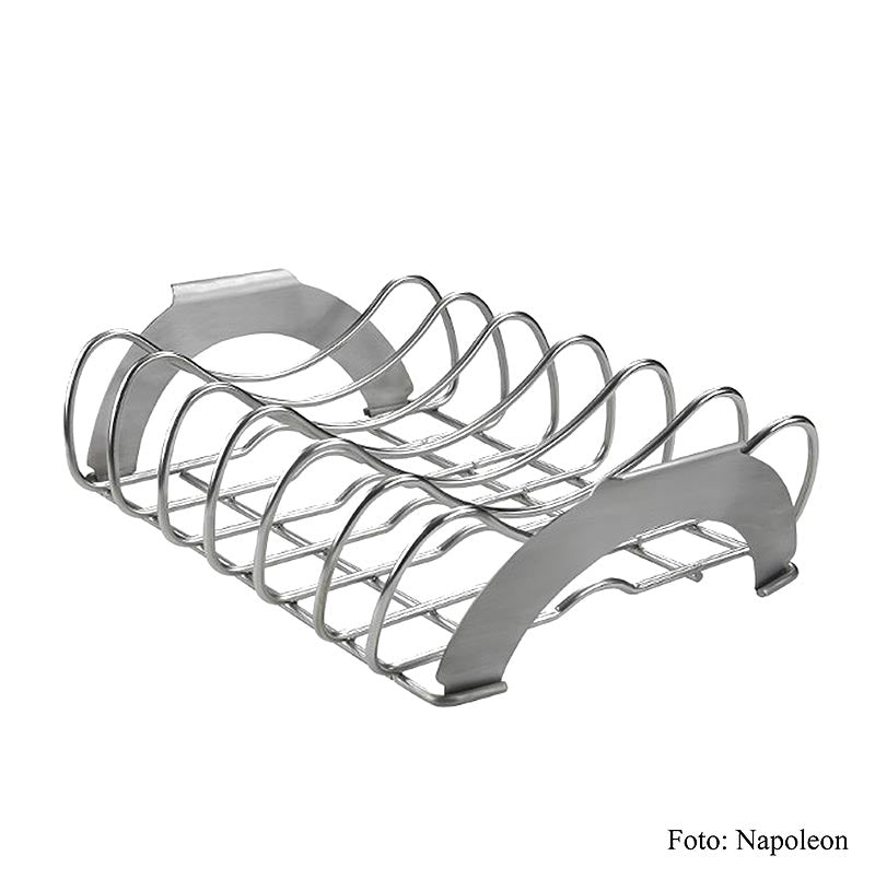 Napoleon Grillzubehör - Spare-Rib-Halter aus Edelstahl, ideal zum Halten von köstlich gegrillten Rippchen auf dem Grill, hochwertiges Zubehör für ein perfektes Grillergebnis
