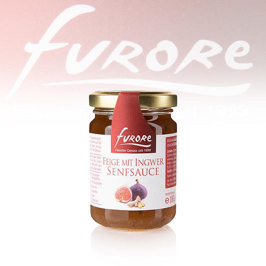 Feigen-Senf-Sauce mit Ingwer und Limone, perfekt zum Würzen und Marinieren von Fleisch, Wild und Fisch, idealer Dip und Verfeinerung für Saucen