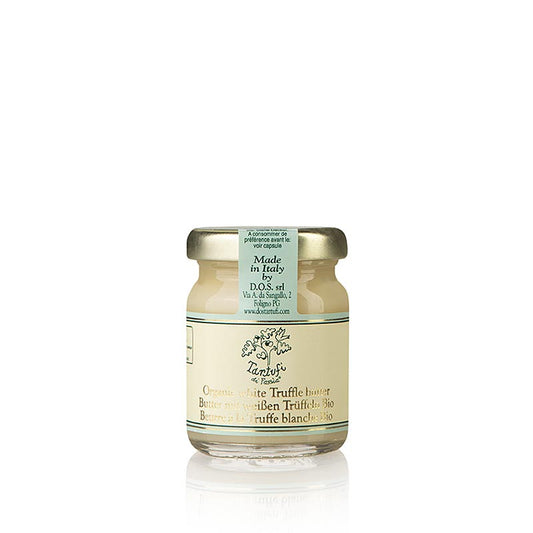 Ppura Trüffelbutter mit weißem Trüffel, ohne künstliche Aromen, Tartufi di Fassia, BIO, 50 g - Hergestellt aus bester Butter, frischem weißem Trüffel und ihrem natürlich waldigem Aroma, IT-BIO-004 zertifiziert