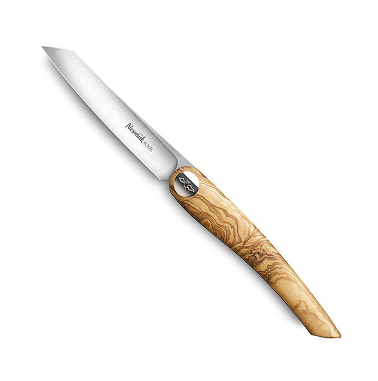 Couteau pliant Nesmuk Soul (Folder), 202 mm (115 mm fermé), manche en bois d'olivier, 1 pièce