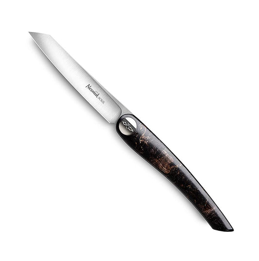 Couteau pliant Nesmuk Soul (Folder), 202 mm (115 mm fermé), manche en bouleau figé, 1 pièce