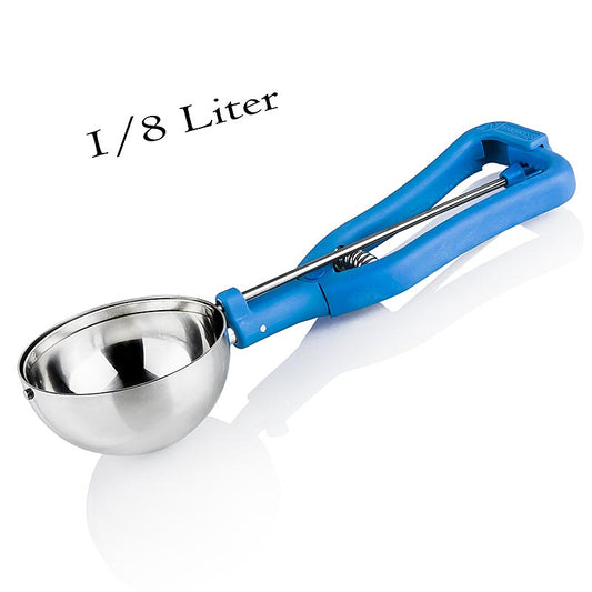 Cuillère à glace 1/8 litre, ø 8 cm, longueur 20 cm, acier inoxydable/plastique, 1 pièce