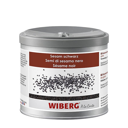 Schwarzer Sesam, 300 g, hochwertige Ölpflanze mit nussigem Aroma, vielfältig einsetzbares Gewürz für verschiedene Küchen weltweit