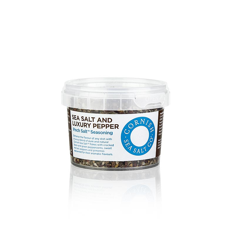Meersalzflocken mit Pfeffer aus Cornwall/England, 60 g - hochwertiges Produktbild von Cornish Sea Salt