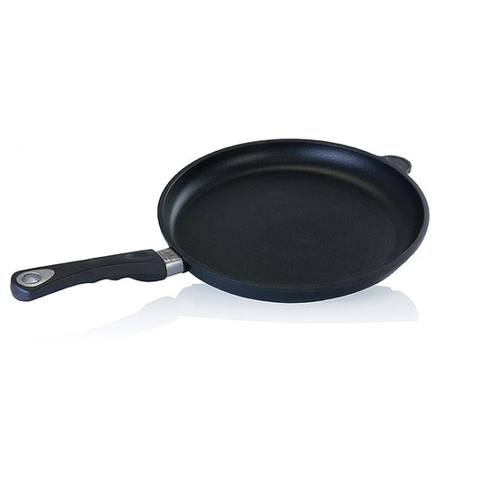 AMT Gastroguss, Bratpfanne, Induktion, ø 32cm, 4cm hoch, 1 St - Hochwertige Aluminiumguss-Kochgeschirre aus Deutschland, mit 3-Schichten-Oberflächenversiegelung und ergonomischen Griffen, geeignet für Ceran-, Gas- und Elektroherde sowie Induktionsherde, backofenfest bis 260°C