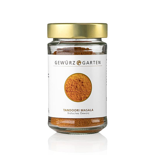Gewürzgarten Tandoori Masala, Indische Gewürzmischung, 90 g - Traditionelle indische Gewürzmischung zum Marinieren von Fleisch, Geflügel oder Fisch, ideal für alle indischen Tandoori-Gerichte, die im mit Holzkohle beheizten Backofen gegart werden
