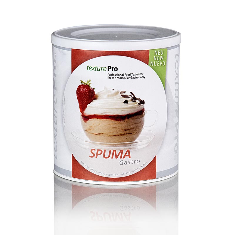Spuma, für kompakte Schäume, Biozoon, 110 g - Pulver zum Aufschäumen von Säften, Milchprodukten, Suppen und Saucen, hergestellt mit Sahnesiphon oder Stabmixer, geschmacksneutral und lange Standzeit