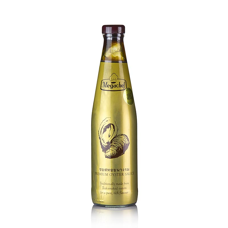 Austern-Sauce, glutenfrei, Megachef, 500 ml - Würzsauce aus Austernmuschel-Extrakt, süß-salzig, verbessert den Geschmack von Huhn, Fisch, Fleisch, Gemüse