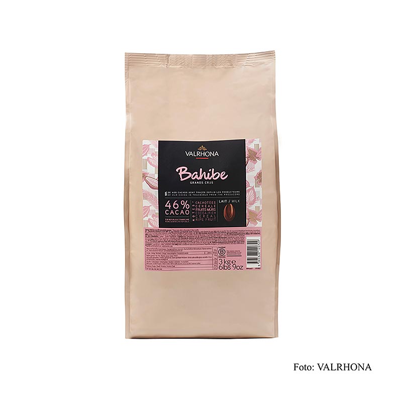 Valrhona - Bahibe, copertura al latte, callets, 46% Cacao, Repubblica Dominicana, 3 kg