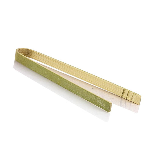 Bambus-Fingerfoodzange (Pinzette) aus naturbelassenem Holz, 16cm lang, ideal für das Greifen von Snacks bei Veranstaltungen und Buffets