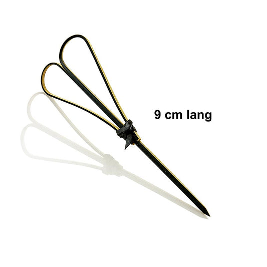 Franz Mensch - Spiedini di bambù, con cuoricino, neri, 9 cm, 100 pezzi
