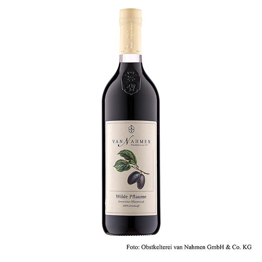van Nahmen - Prugne selvatiche, succo puro al 100% di una sola varietà, 750 ml