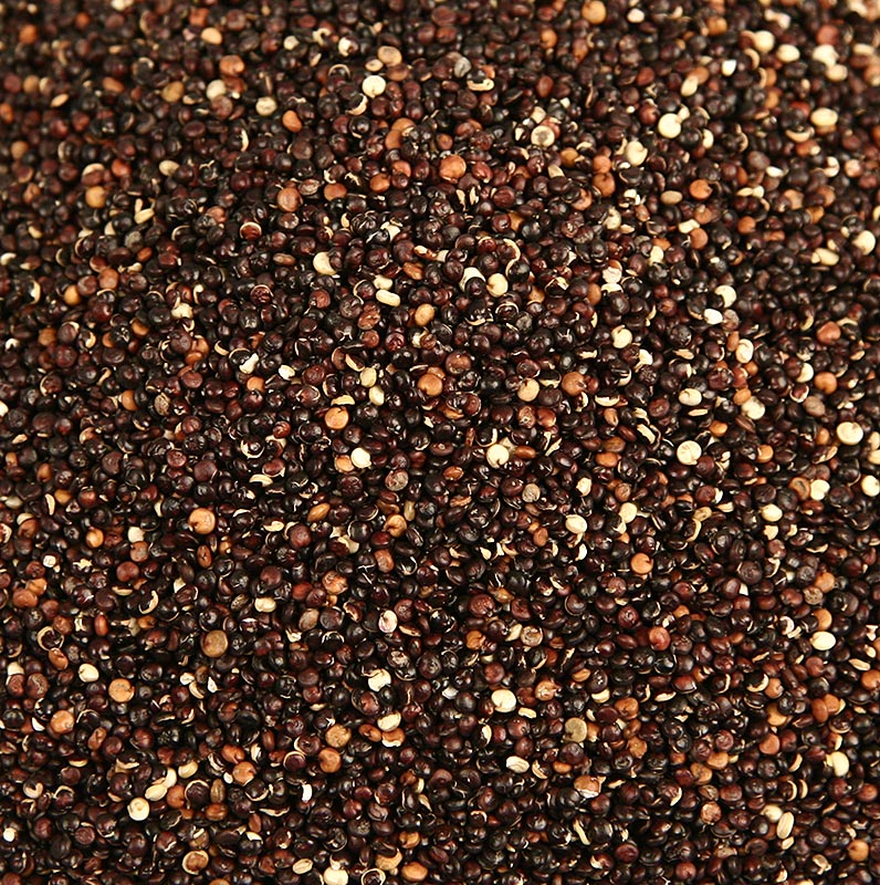Bio Quinoa, ganz, schwarz, 1 kg - das Wunderkorn der Inkas, DE-ÖKO-001, Gänsefußgewächs, Pseudocerealie, stärkehaltige Samen, ähnlich wie Hirse, Harz vor dem Verarbeiten entfernt, für Suppen, Kuchen und Kroketten