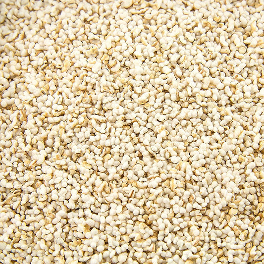 Bio Amaranth gepufft in 1 kg Packung, reich an Eiweiß, Eisen und Kalzium, ideal für Gebäck, Müsli und Panade