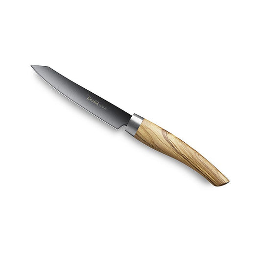 Couteau de bureau et à éplucher Nesmuk Janus 5.0, 90 mm, manche en bois d'olivier, 1 pièce