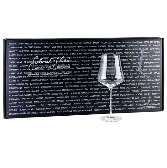 Six GABRIEL-GLAS© STANDARD wine glasses with a 510 ml capacity, machine-blown, presented in a gift box