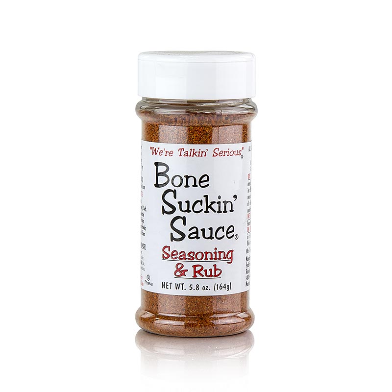 Eine 164 g schwere, glutenfreie BBQ-Gewürzzubereitung mit mild bis pikantem Chili und schmackhaften Gewürzen, ideal zum Würzen von Burger, Grillfleisch, Gemüse, Fisch, Hähnchen und mehr