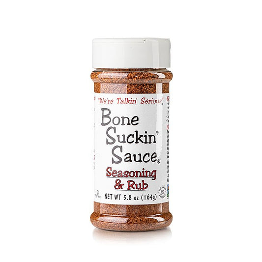 Bone Suckin´ Regular Seasoning & Rub´, BBQ Gewürzzubereitung, Ford´s Food, 164 g | Salz, Pfeffer, Gewürze, Aromen,Trockengemüse | thungourmet