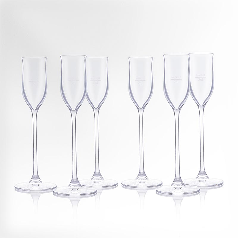 Reisetbauer Obstbrandglas, mit Eichstrich 2 cl, 6 St