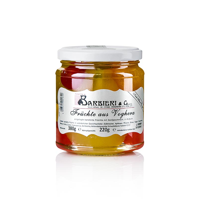 Kandierte Fruchtstücke Senf-Früchte Cocktail, 380 g, ideal zu frischem Käse