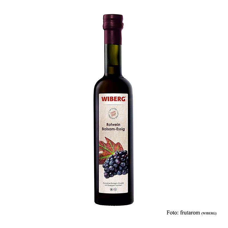 Flasche Wiberg Rotwein Balsam-Essig, 6% Säure, 500 ml, bietet kräftigen Rotweingeschmack