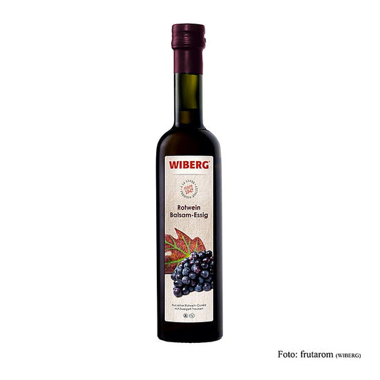 Flasche Wiberg Rotwein Balsam-Essig, 6% Säure, 500 ml, bietet kräftigen Rotweingeschmack